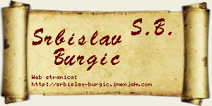 Srbislav Burgić vizit kartica